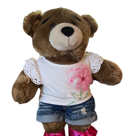 Build -A -Bear Workshop Retired Bearemy Brown Teddy Bear  15" with Cute Outfit - Picture 2 of 8